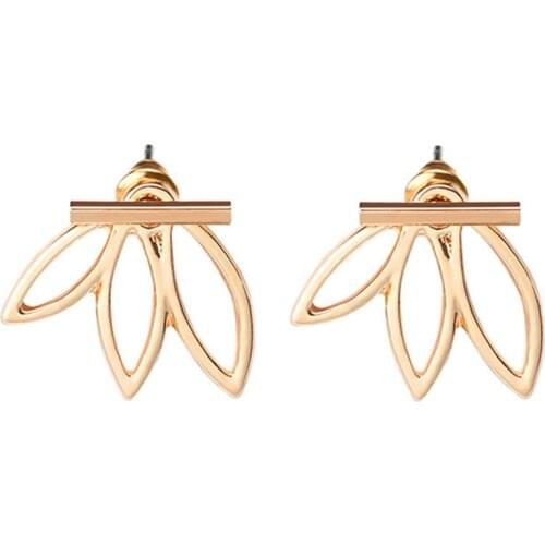 Personality Simple Earrings for Women 2020 Fashion Hollowed Lotus Ear Studs Womens Creative Earrings Exquisite Gifts Earring