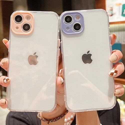 Gradient Clear Crossbody Lanyard Phone Case For iPhone 11 11 Pro Max XR XS Max X XS SE2020 7 8 Plus Neck Strap Rope Bumper Cover