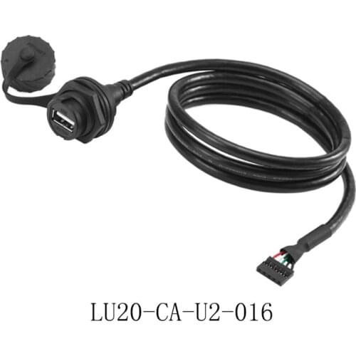 M20 Motherboard Female Cable Plug Socket DuPont Terminal Waterproof Extension Wire USB Connector USB2.0 Interface Data Adapter