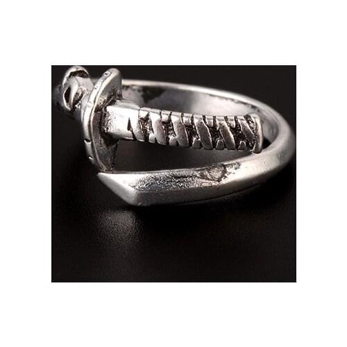 Retro Punk Samurai Sword Ring for Men Rock Creative Personality Opening Adjustable Male Ring Street Hip Hop Party Jewelry Gift