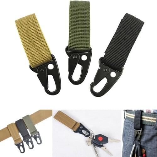 Webbing Carabiner backpack Molle bushcraft hang camp strap clip kit travel bag Quickdraw belt clasp outdoor attach tactical