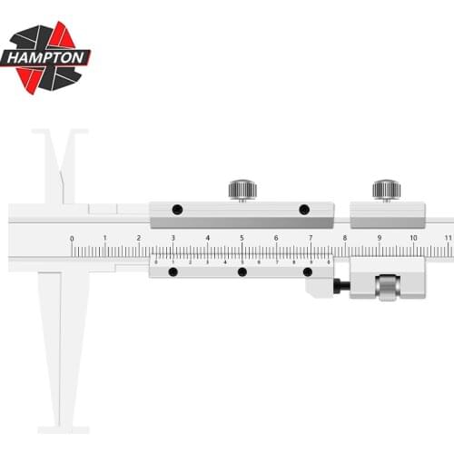HAMPTON Caliper 9-150mm/0.02 Accuracy Inner Groove Vernier Caliper Stainless Steel 2 Claw Inner Caliper Gauge Measuring Tools
