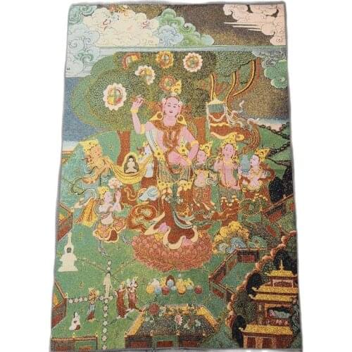 Tibet, Nepal, Thangka portrait, brocade painting, silk religious figure, Thangka embroidery mural 12