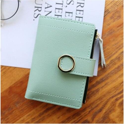 Women Wallets Fashion Leather Small Purse Ladies Card Bag For Female Clutch Ladies Purse Money Solid Color Clip Wallet New 2020