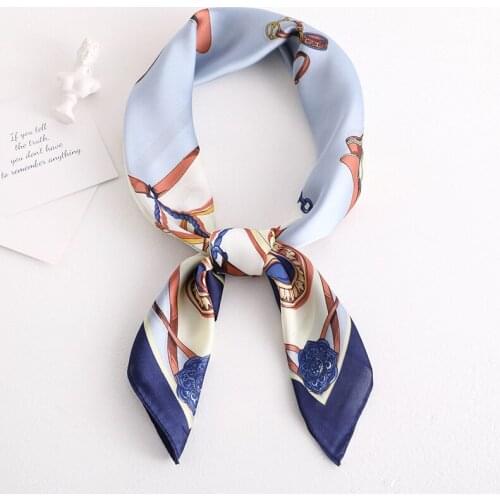 Luxury Brand 2019 New Fashion Summer Silk Square Scarf Women Satin Neck Hair Tie Band Soft Beach Hijab Head Female Foulard