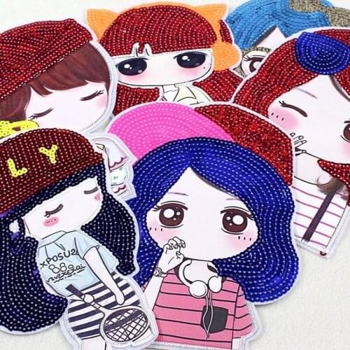 10pcs/lot Sequin Fashion Girl Embroidery Patch Letter Glasses Bow Ball Clothing Decoration Sewing Accessories Craft Diy Applique