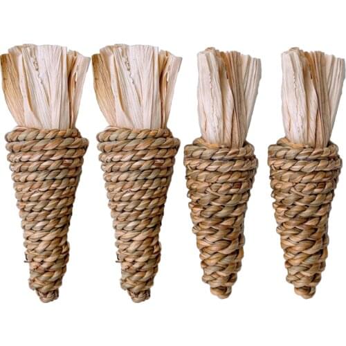 2 Pcs Hamster Rabbit Chinchilla Molar Toy Rattan Bite Resistant Hamster Molar Toy Hamster Accessories Rabbit Pet Supply