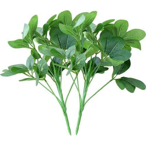 2PCS Artificial Plants Branches Vivid Fake Greenery Faux Plants for Home Office Wedding Table Decoration Flowers Leaves decor