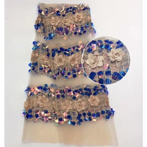 2021 Sequin Lace Fabric Wedding Dress High Quality Africa French Sheer Lace Fabric Sequin Nigeria Lace Fabric ZX35621