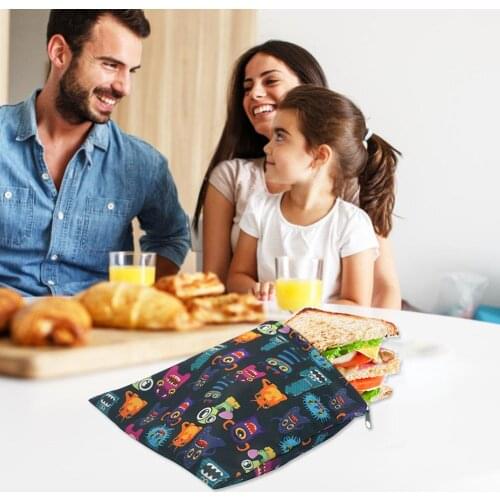 3PCS Snack Bag Reusable Food Wraps Sandwich Lunch Waterproof Bag Snack Bag Waterproof Bread Sandwich Bag Pouch Food Storage