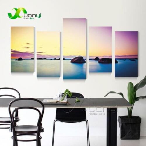 5 Piece Beautiful Wall Art Seascape Canvas Painting Home Cuadros Decor Modern HD Prints And Poster For Living Room Unframed
