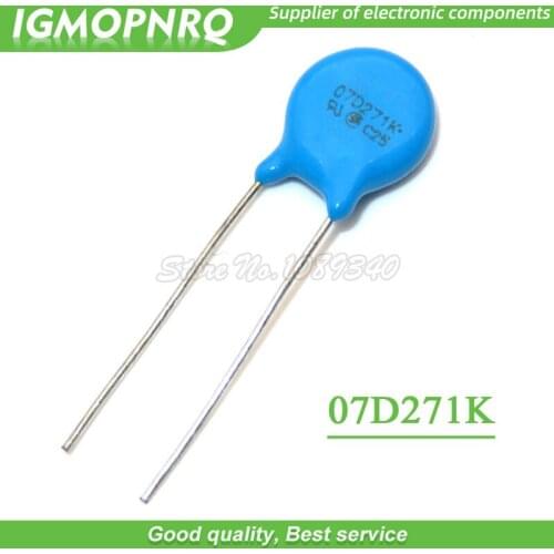 50pcs varistor 07D271K 270V piezoresistor 07D271 7D271K IGMOPNRQ