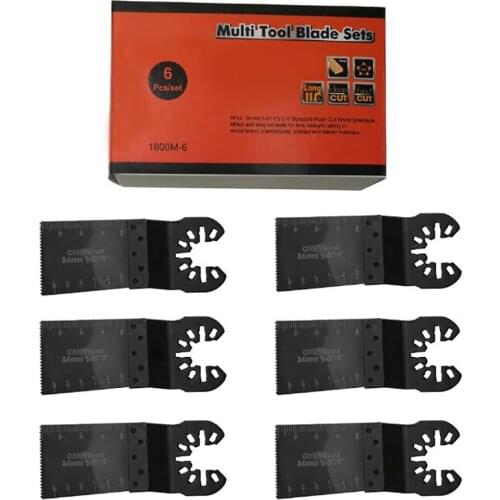 6pcs Multitool Oscillating Saw Blade Set Metal Cutting Saw Blade for Wood Multifunctional Woodworking Cutter Power Tools
