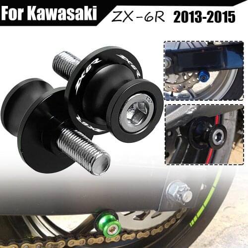 8mm CNC Aluminum Swingarm Spools slider stand screws For Kawasaki ZX-6R ZX6R ZX 6R 2013 2014 2015 Motorcycle Accessories