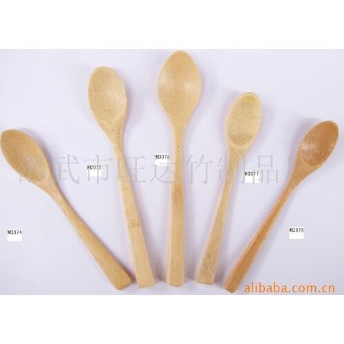 Bamboo spoon tableware manufacturers supply 10-20cm green bamboo spoon children spoon