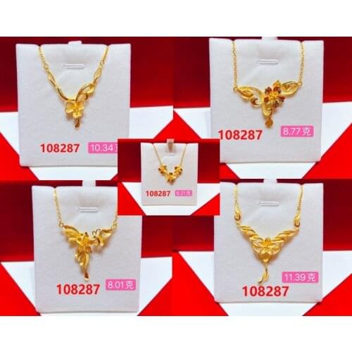 HX 24K Pure Gold Necklace Real AU 999 Solid Gold Chain Brightly Simple Upscale Trendy Classic Fine Jewelry Hot Sell New 2020