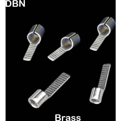 DBN8-14 Brass Non-Insulating Naked Chip shaped Flat Blade Wire Splice Lug Connector Crimp Terminal