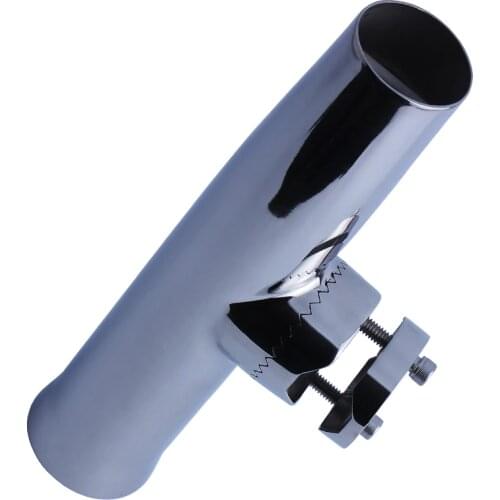 Rod Holder Stainless Steel Clamp On Fish Rod Holder Adjustable For 7/8" -1" Fishing Boat