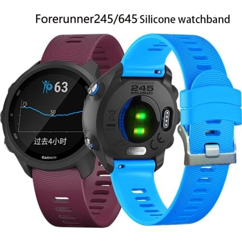 For Garmin 245 Strap Official Silicone Watch Band Sports Strap For Forerunner 245M/645/Vivoactive 3/Venu/Venu SQ Bracelet