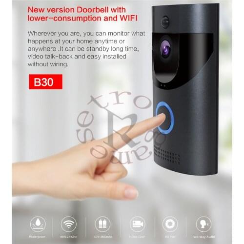 Anytek B30 WIFI Doorbell B30 IP65 waterproof Smart video Door chime 720P wireless intercom FIR Alarm IR night vision IP camera