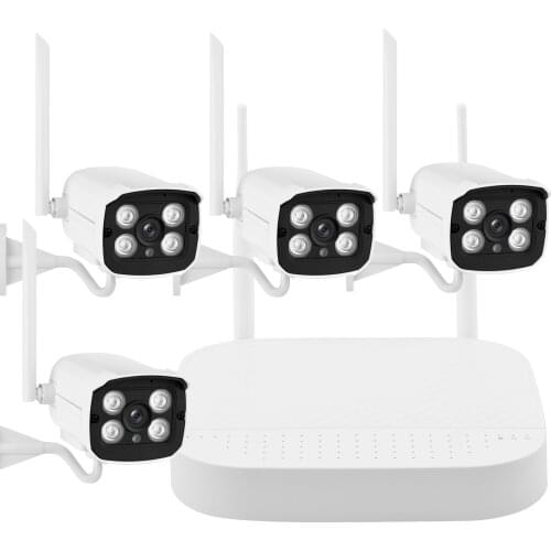 1080P Full High Definition Wireless Home Security Camera System,4CH NVR 4Pcs WiFi IP Camera Video Surveillance with Night Vision