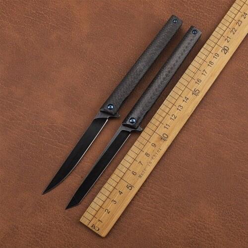 Pocket Gentleman Folding M390 Steel Carbon Fiber Handle Outdoor Camping Hunting Kitchen Hiking Backpack Pen Fruit Knife Tool