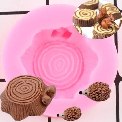 Small Stumps Shape Silicone Mold Cake Baking Fondant Molds DIY Party Cake Decorating Tools Candy Polymer Clay Chocolate Mould