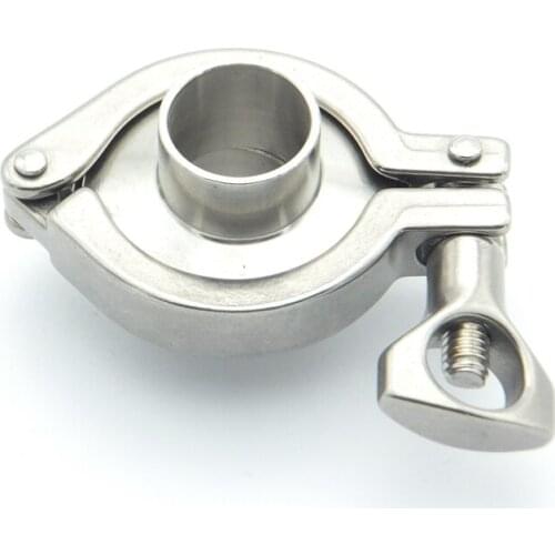 304 Stainless Steel Sanitary Pipe Fitting Set 12.7mm Pipe OD Sanitary 1/2" Tri Clamp Weld Ferrule + Tri Clamp + Silicon Gasket