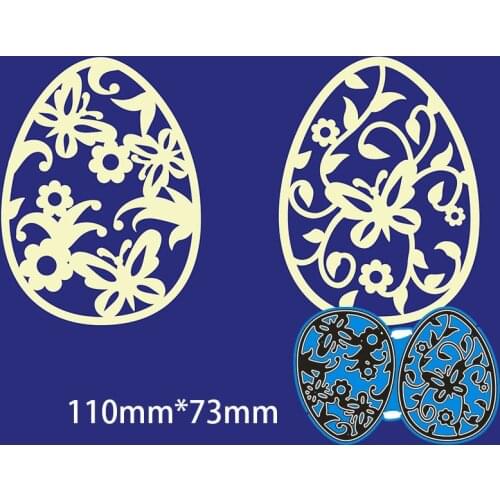 110*73mm FLOWERS EASTER EGGS New Metal Cutting Dies for decor card DIY Scrapbooking stencil Paper Album template Dies