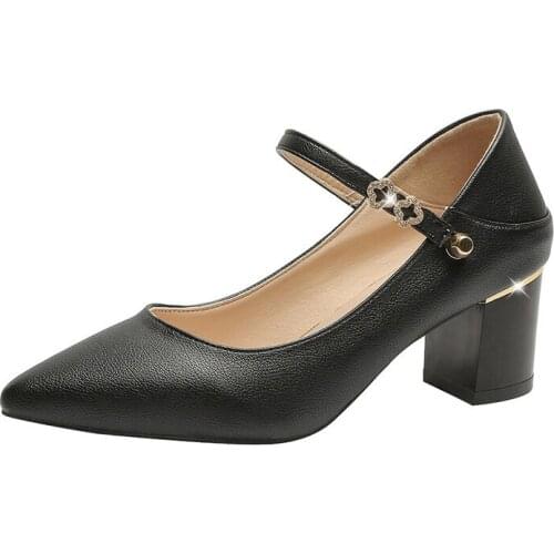 2019 spring new pointed shoes Female sandals high heels single shoe buckle female shoes with high heels female mujer U18-29