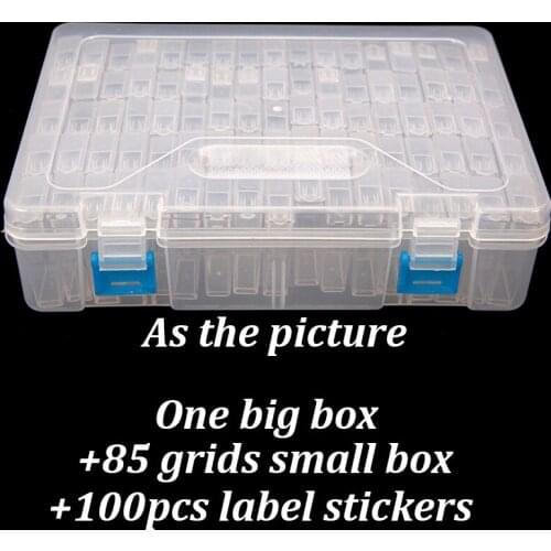 New 85 Grids Diamond Painting Box Diamond Mosaic Carry Case Container Storage Box Diamond Embroidery Container Storage Box