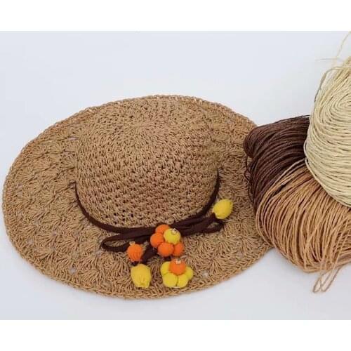 23colors 500g/ball Raffia Paper Yarn Roll Natural Eco-friendly Twine String Gift Wrapping Bouquets Decoration Weaving Thread