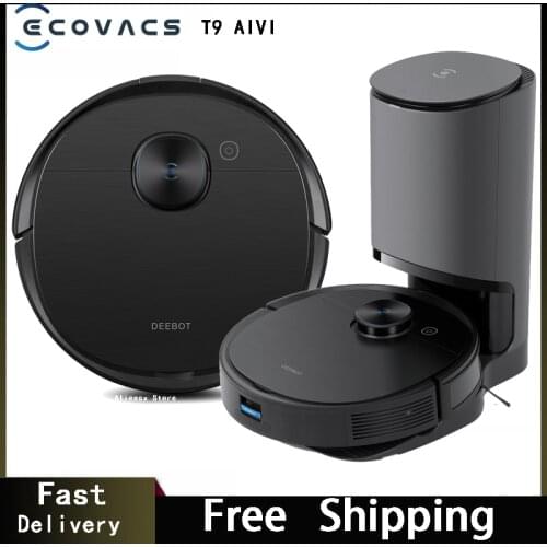 ECOVACS Deebot T9 AIVI Robot Vacuum Cleaner with OZMO Pro 2.0 Upgrade from T8 AIVI