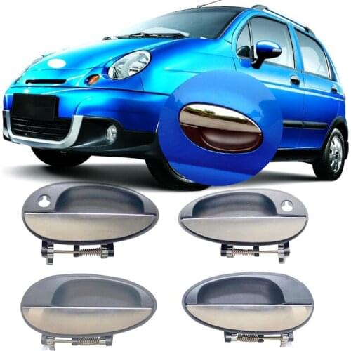 Roavia For Chevrolet Spark 04-10 Car Outer Door Pull Handle Door Opening Handle Chrome Door Outside Handle Buckle Doorknob