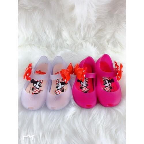 Disney childrens cartoon Mickey Mouse princess girl baby first walker beach shoes sandals non-slip soft bottom pvc sandals