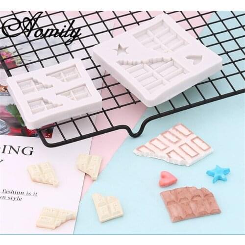 Aomily Chocolate Silicone Mold Fondant Molds Cake Candy Milk Chocolate Moulds DIY Cake Decoration Tools Kitchen Baking Tools