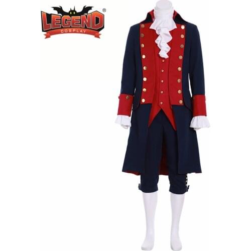 Medieval Colonial military uniform colonial hamilton costume custom made Mens Colonial Officer soldier cosplay Costume custom