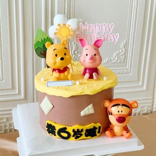 1pcs Disney Winnie The Pooh Piglet Pig Tigger Childrens Birthday Party Cake Decoration Birthday Articles Baby Shower Supplies