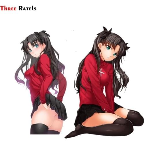 Three Ratels FC703 Fatestay night Tohsaka Rin anime girl car Stickers road bike decal