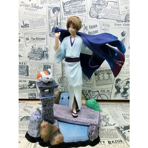 Japan Anime Natsume Yuujinchou natsume Takashi with Nyanko Sensei Cat PVC Action Figure Collectible Model Toys Doll dropshipping