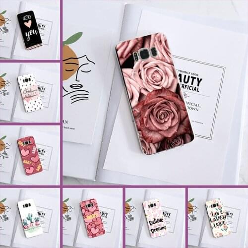 Back Cover For Samsung Galaxy Note 9 8 5 4 Heart Flower Soft Phone Case Silicone For Samsung Galaxy S8 S9 Plus S5 S6 S7 Edge