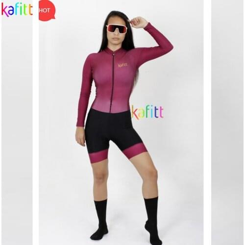 Kafitt Womens Cycling Clothing Long Jumpsuit 2021 On Sale Female Cyclist Clothing Little Monkey Shorts Bicycle Gel Summer Set G