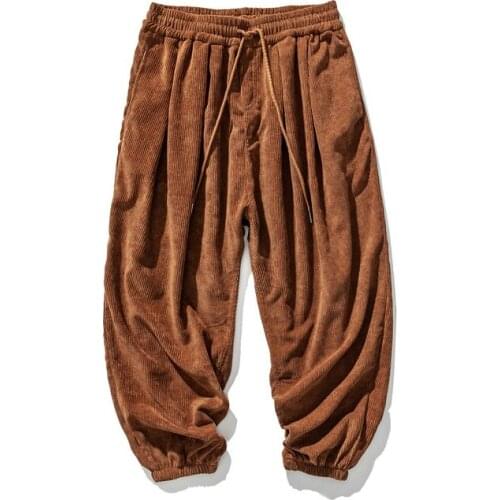 Woman Casual Trousers Streetwear 5Xl New Corduroy Mens Harem Pants Fashion Men Jogging Sweatpants Big Size Cotton