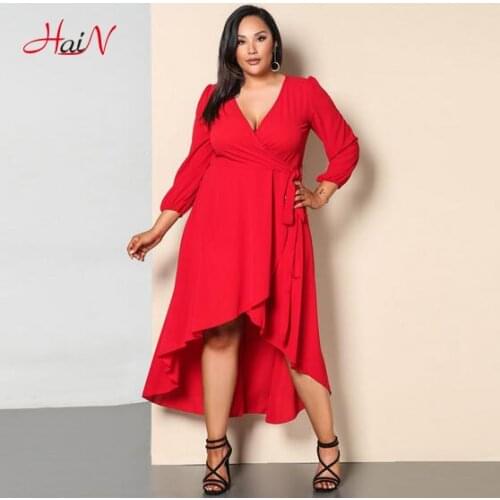 Women Fashion Casual Asymmetrical Vintage Sexy Knitting Cotton Full Sleeve Sashes Butterfly Plus Size Length Dress Vestidos