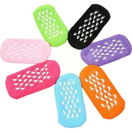 1 Pair Moisturizing Whitening Exfoliating Foot Mask Tool Mask Hand Cotton Spa Feet Gloves Care Gel Socks Beauty Socks U0C4