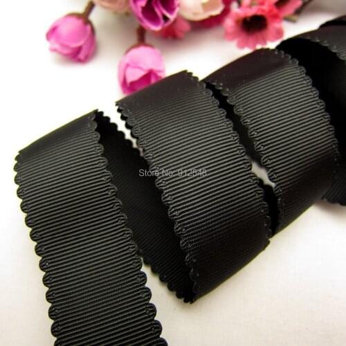 1491199, 25mm Solid color grosgrain ribbon lace Edge, DIY handmade wedding gift packaging material