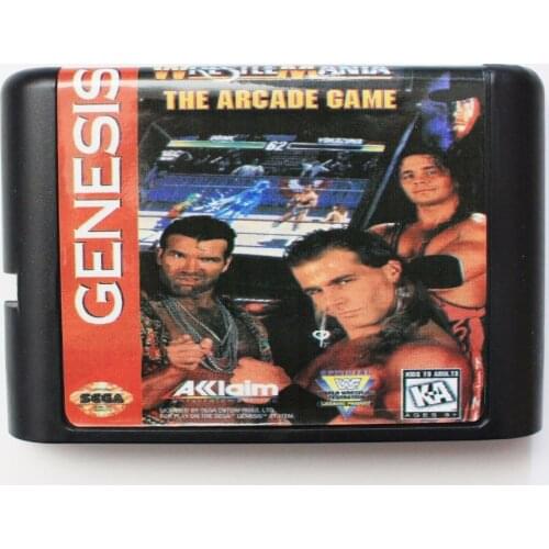 Wrestle Mania The Arcade Game 16 bit SEGA MD Game Card For Sega Mega Drive For Genesis