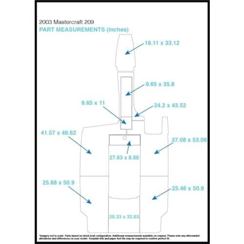 2003 Master-craft 209 Cockpit Pad Boat EVA Teak Decking 1/4" 6mm