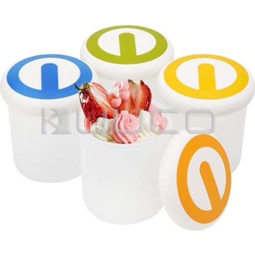 4pcs Ice Cream Containers 7oz Yogurt Freezer Cups with Lids Reusable Dessert Case Food Storage