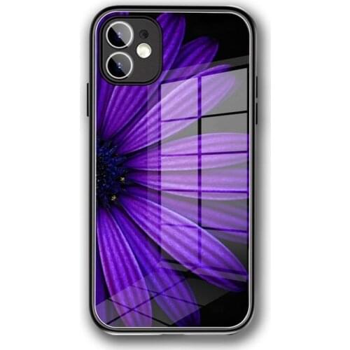 Abstract fashion luxury flowers Phone Case Tempered Glass For iPhone 12 Pro Max Mini 11 Pro XR XS MAX 8 X 7 6S 6 Plus SE case